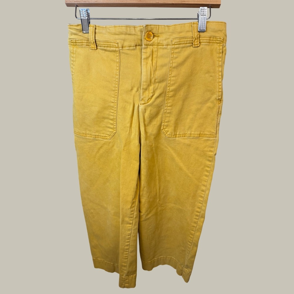 Bagatelle Collection Mustard Yellow High Rise Wide Leg Utility Pants Size 6